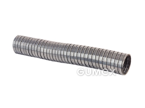 Kovová výfuková hadica ASB-K.A.UO, 20/24mm, pozinkovaná oceľ 1.0330, +400°C, šedá